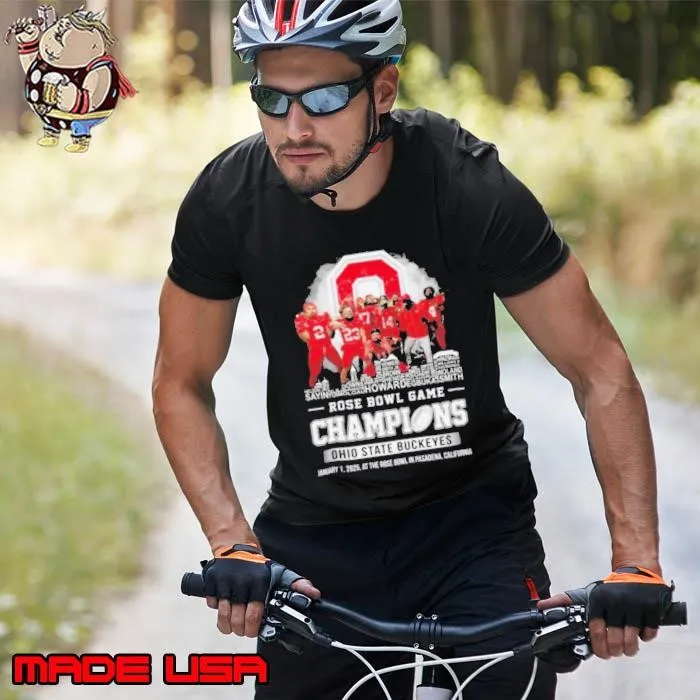 Rose Bowl Game Champions 2025 Ohio State Buckeyes Players Skyline Name Unisex