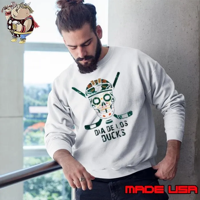 Skull Dia De Los Ducks Anaheim Ducks hockey Sweatshirt