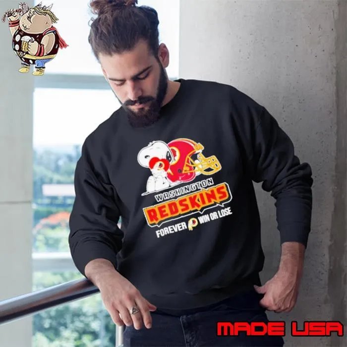 Washington Commanders Redskins forever win or lose Snoopy Sweatshirt
