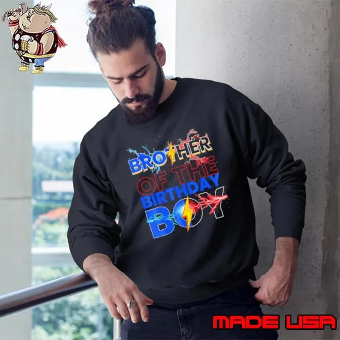 Brother Of The Birthday Boy Hedgehog Family Party T Sweatshirt