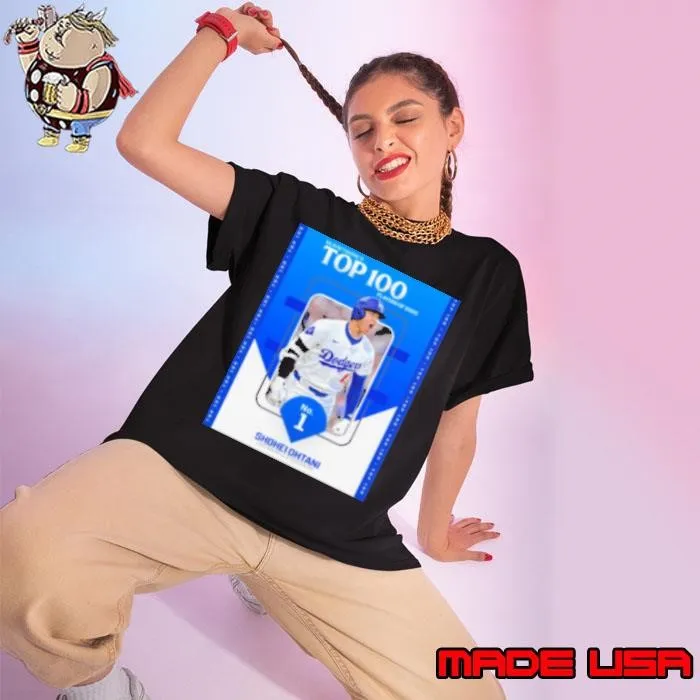 Poster MLB Network's Top 100 Players Of 2025 No 1 Shohei Ohtani Los Angeles Dodgers Shirt