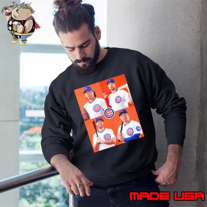Poster Photo day from the Northsiders Chicago Cubs MLB Shota Imanaga, Kyle Tucker, Swanson, Suzuki Sweatshirt