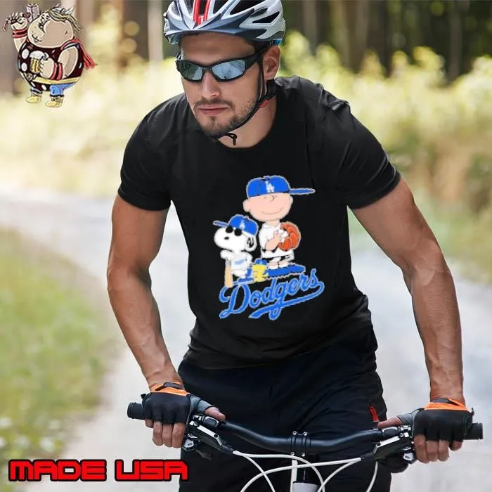 Snoopy And Woodstock Charlie Brown Los Angeles Dodgers Fan The Peanuts Shirt