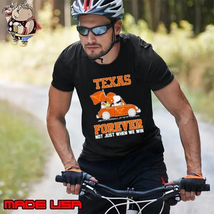 Snoopy And Woodstock x Texas Longhorns Forever Not Just When We Win 2025 -Shirt