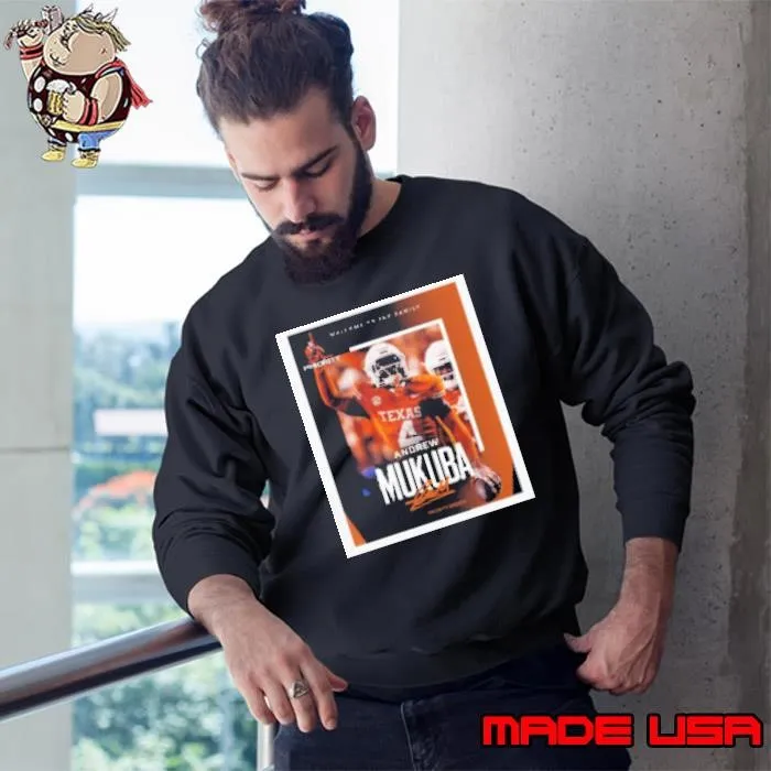 Texas Longhorns Football Welcome To The Family Andrew Mukuba Signature Priority Sports Sweatshirt
