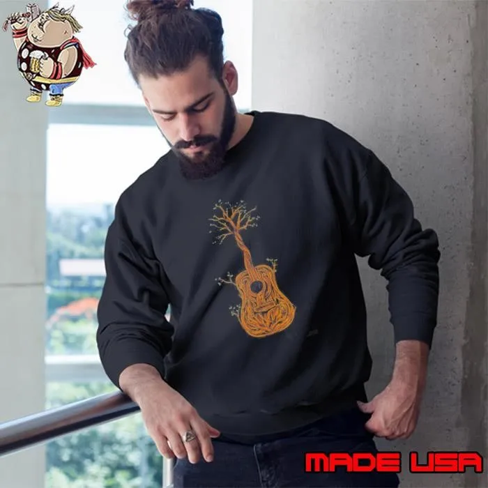A Tree With Guitar Root Guitarist Art Sweatshirt