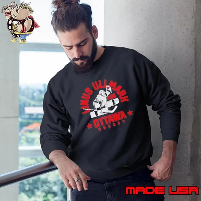 Linus Ullmark Ottawa Senators Hockey Retro Graphic Sweatshirt