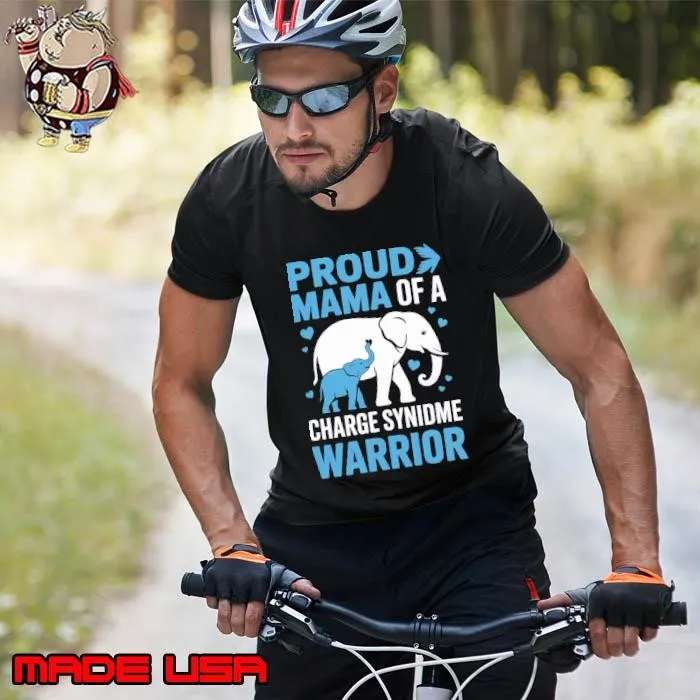 Proud Mama Of A Charge Syndrome Warrior Hearts Elephant T-Shirt