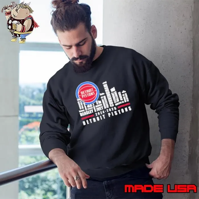 Skyline 2024 2025 Detroit Pistons players name Sweatshirt