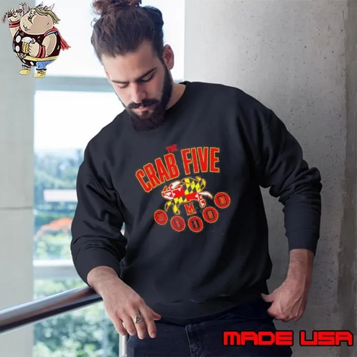 The Crab Five Crab Flag Aryland Terrapins Sweatshirt