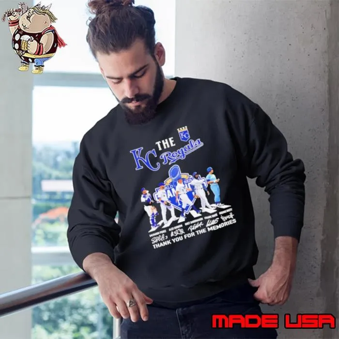 The KC Royals Abbey Road thank you for the memories signature Sweatshirt
