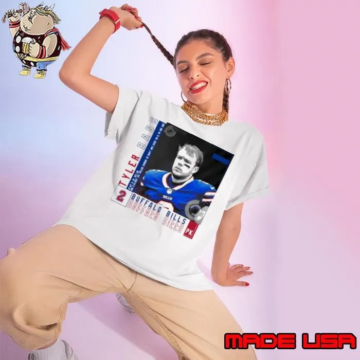 Tyler Bass American professional football placekicker Buffalo Bills Ladies tee