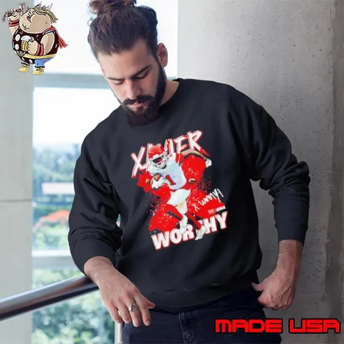 Xavier Worthy Kansas City cross Sweatshirt
