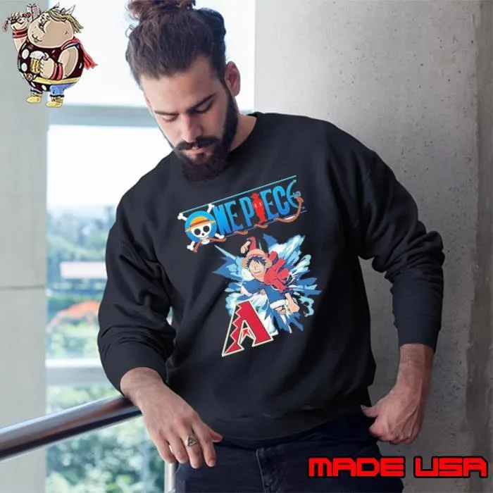 Arizona Diamondbacks One Piece Monkey D. Luffy Sweatshirt