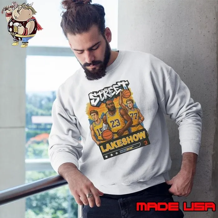 Austin Reaves LeBron James and Luka Doncic Los Angeles Lakers Street Lake Show Sweatshirt