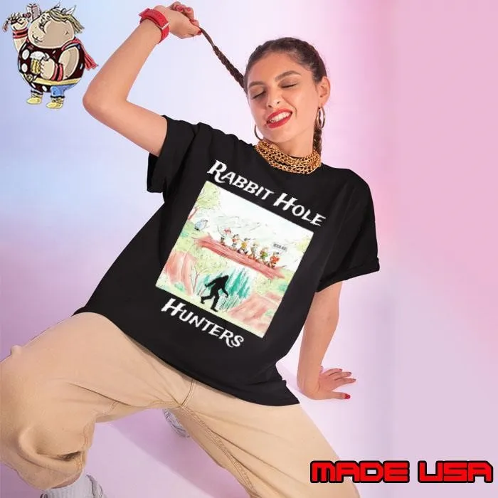 Bigfoot rabbit hole hunters Ladies tee