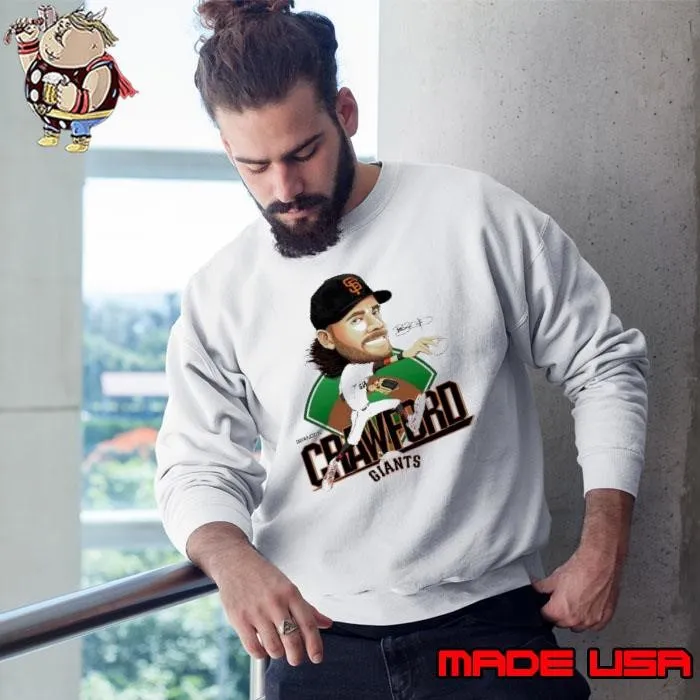 Brandon Crawford caricature San Francisco Giants signature Sweatshirt