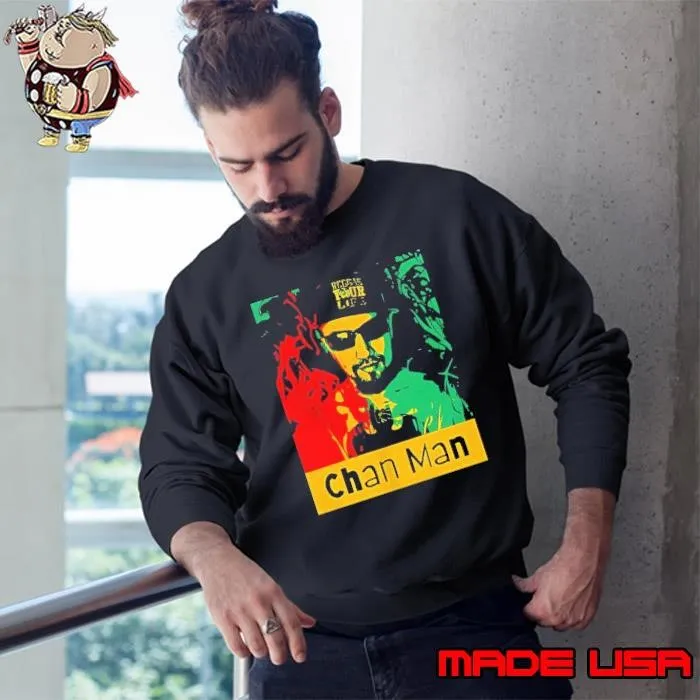 Chan Man connecting people through wrestling shirt