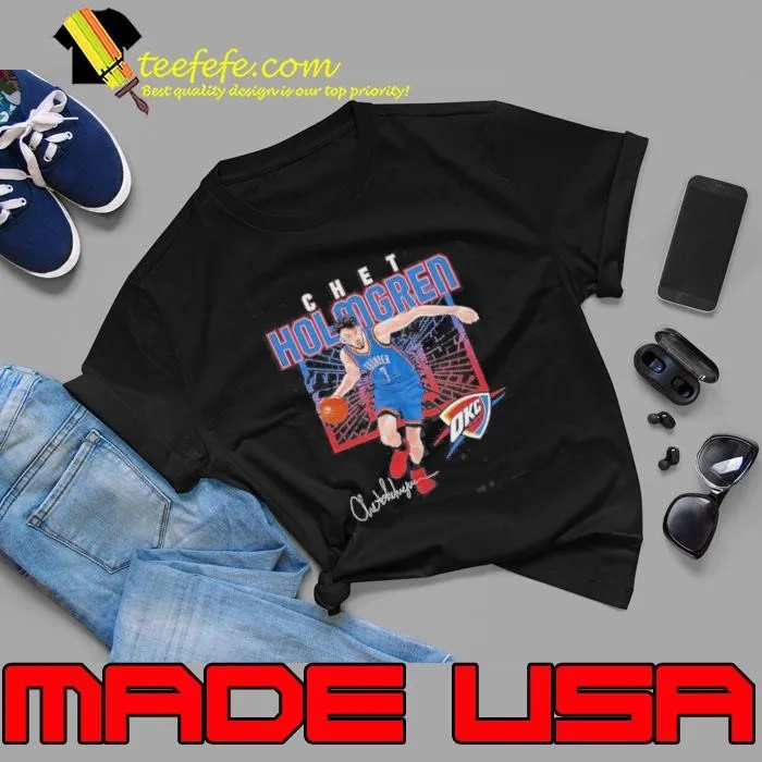Chet Holmgren Oklahoma City Thunder MLB Basketball Player Shattered Signature Unisex