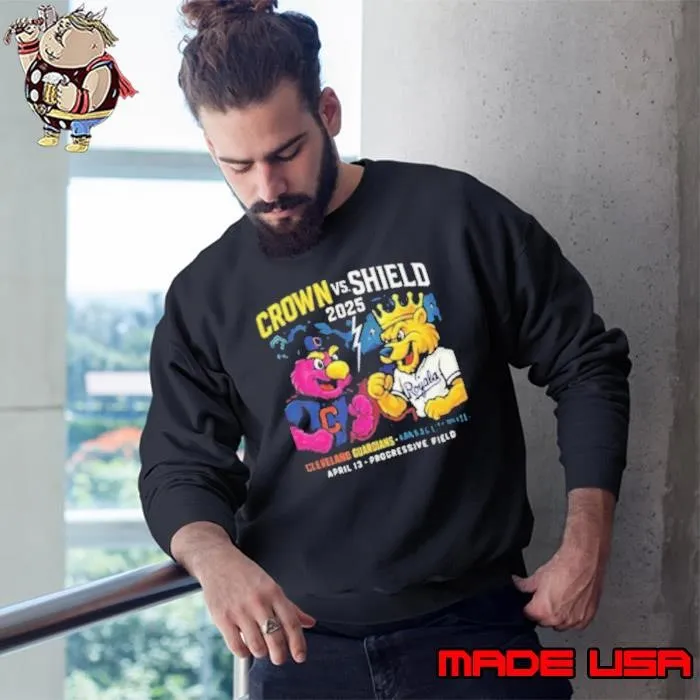 Cleveland Guardians vs. Kansas City Royals Crown vs. Shield 2025 Sweatshirt