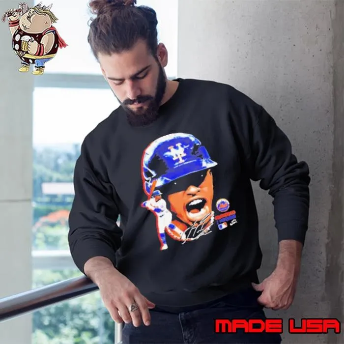 Francisco Lindor New York Mets Big Face Signature Shirt