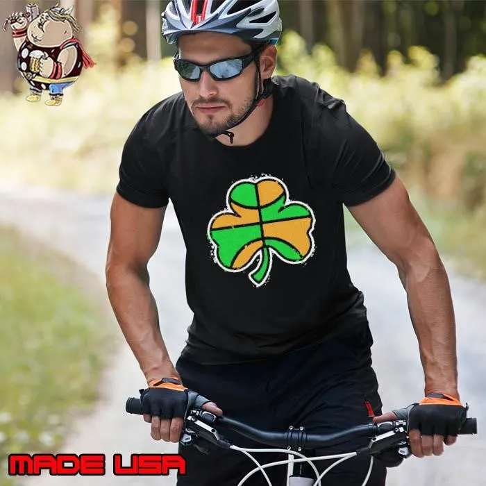 Green and gold basketball shamrock shirt