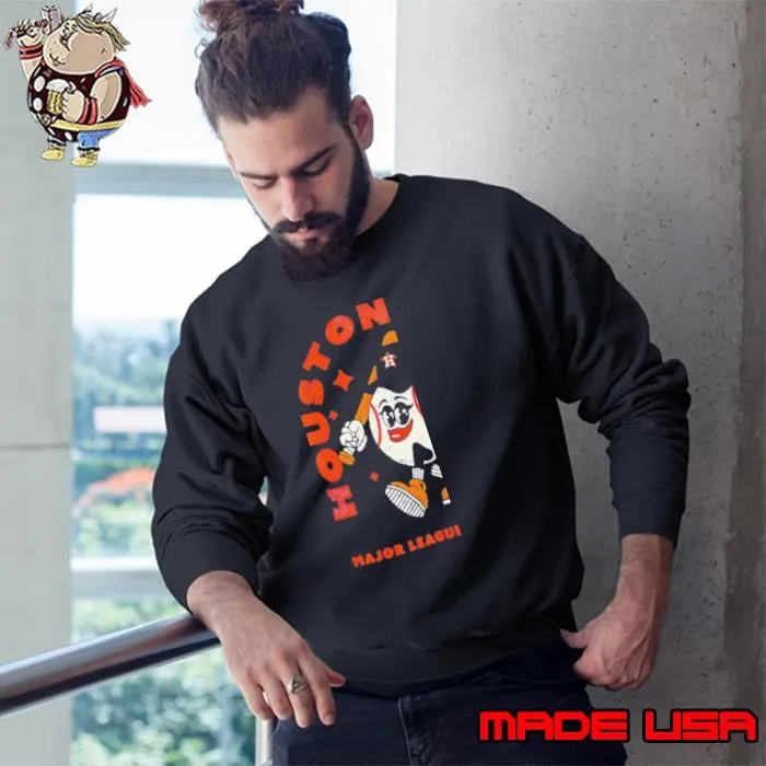 Houston Astros Oversized Throwback Character Major League Baseball Sweatshirt