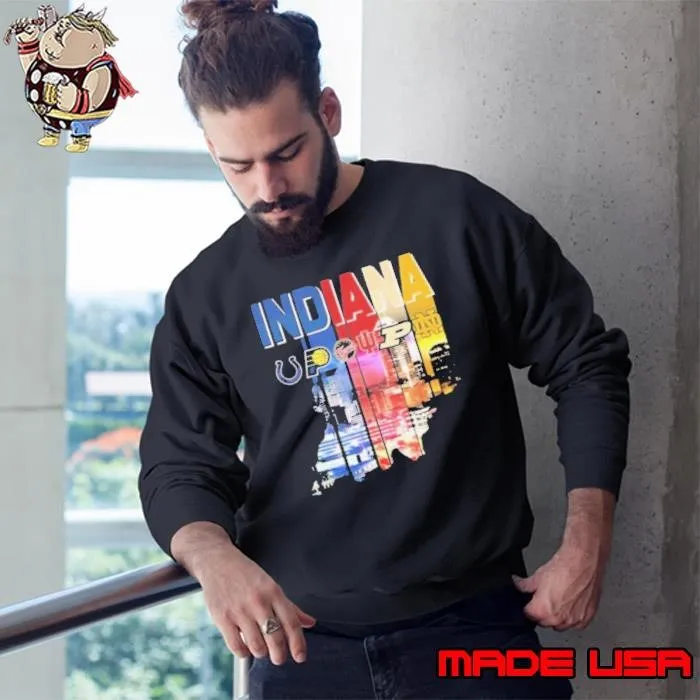 Indiana state sports team Colts Pacers Fever Hoosiers Boilermakers Fighting Irish Sweatshirt