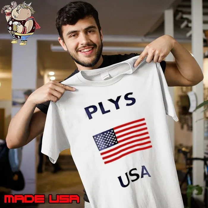 PLYS USA flag shirt