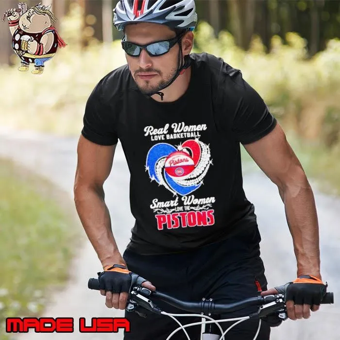 Real women love basketball smart women love the Pistons diamond shirt