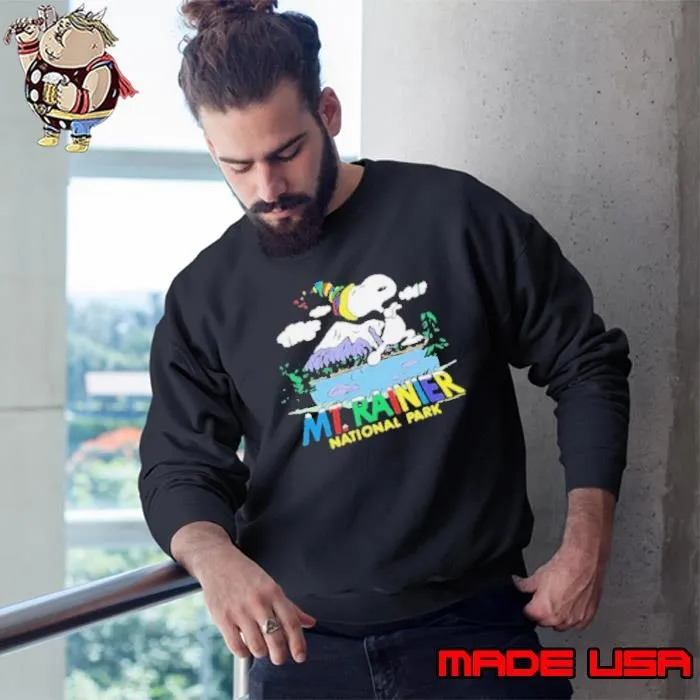 Snoopy The Peanuts x Mount Rainier National Park shirts Sweatshirt