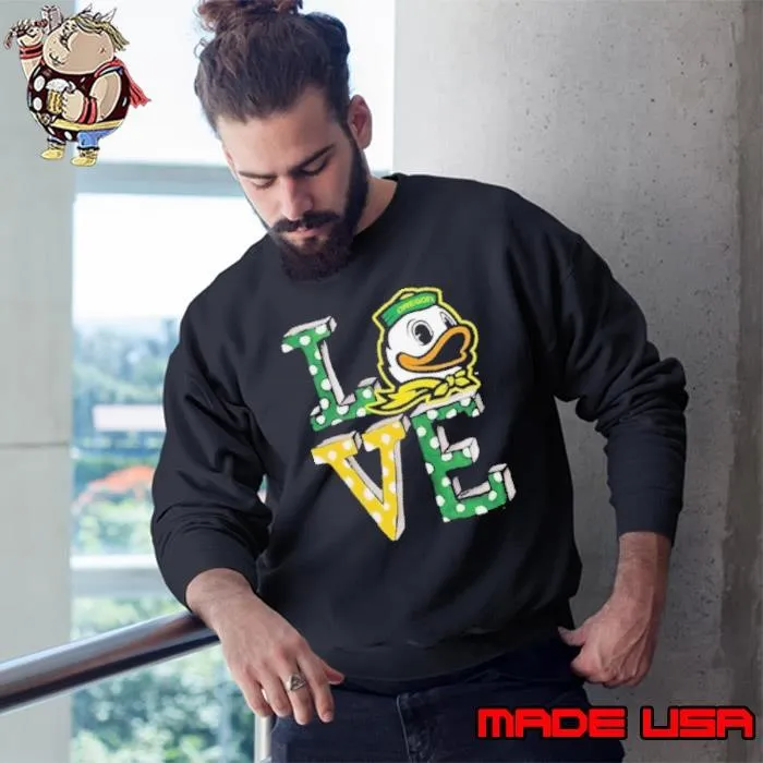 Tiny Turnip Oregon Ducks Infant Love Sweatshirt