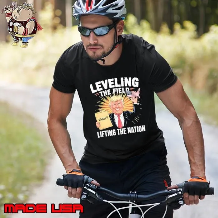 Trump tariffs leveling the field lifting the nation USA american flag Unisex