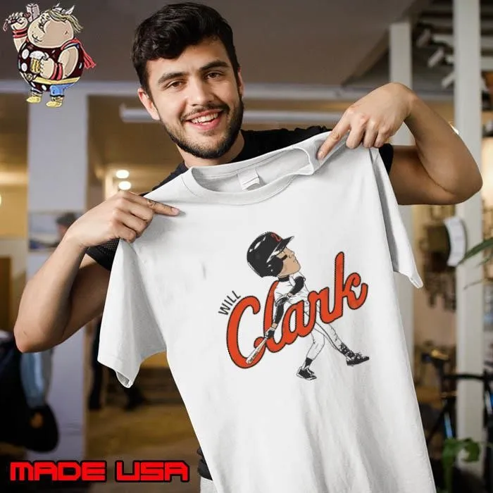 Will Clark Caricature Baseball American professional baseball first baseman Unisex