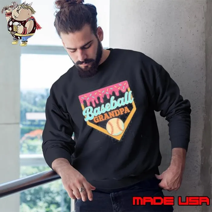 Baseball grandpa ice cream drip shirt