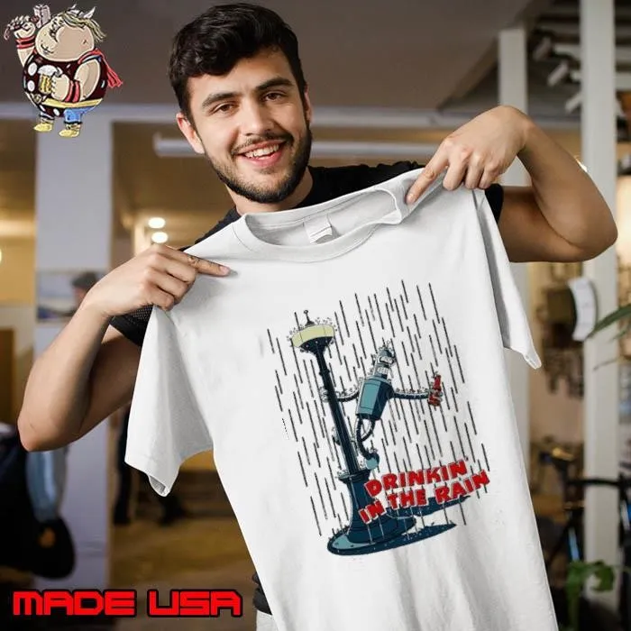 Bender Futurama drinkin’ in the rain Unisex