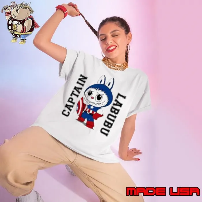 Captain Labubu Labubu Captain America Ladies tee