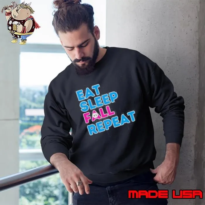 Eat Sleep Fall Repeat Video Game Guys Video Gamer Shirt