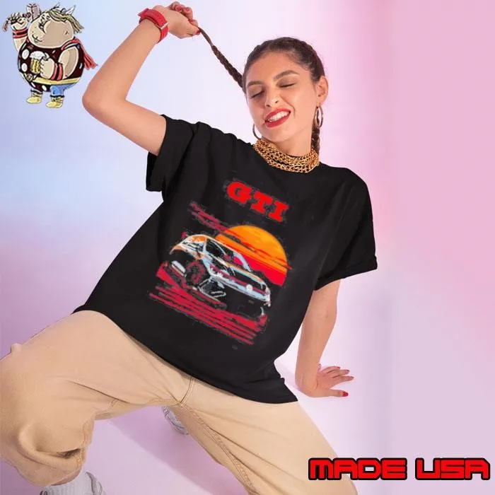 GTI car sunset Ladies tee