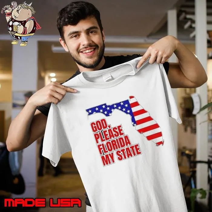 God please Florida my state maps american flag Unisex