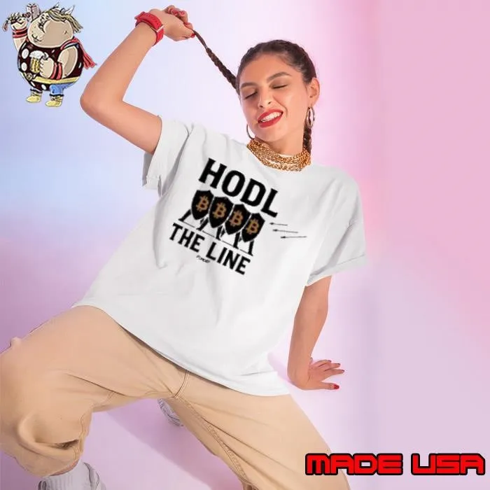 Hodl The Line Bitcoin Warrior Ladies tee