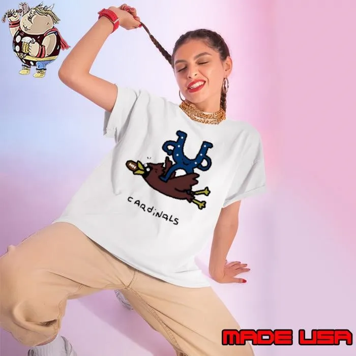 Indianapolis Colts beat Arizona Cardinals mascot logo Ladies tee
