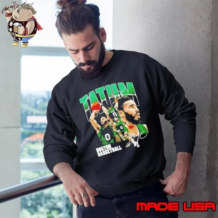 Jayson Tatum Boston Celtics basketball player collage shirt