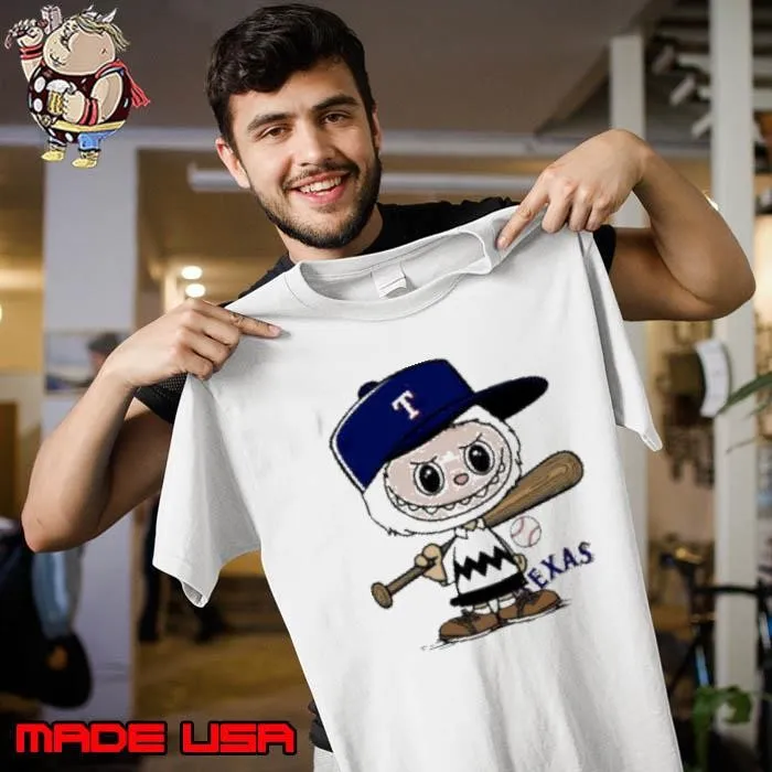 Labubu Charlie Brown Texas Rangers Unisex