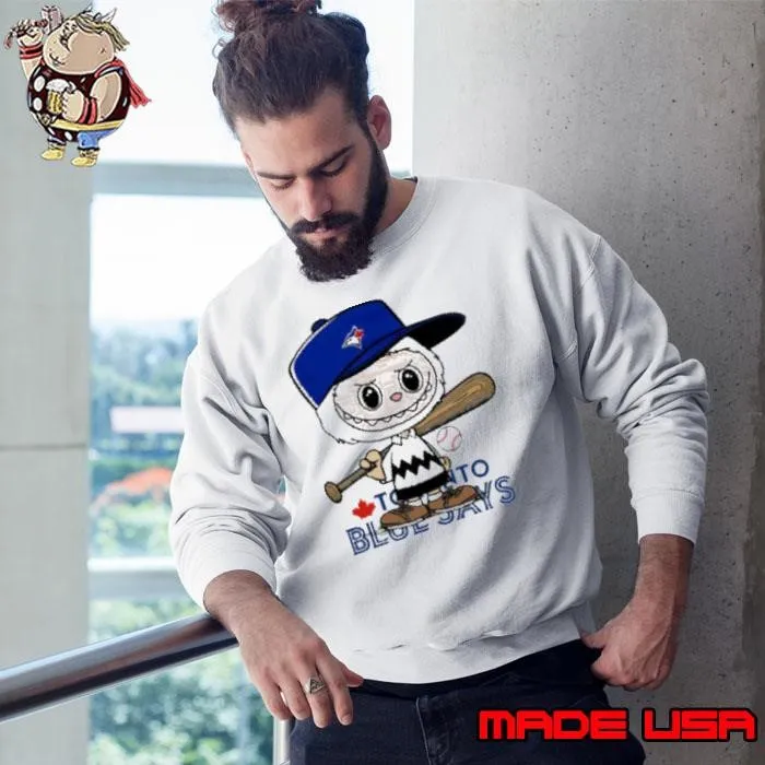 Labubu Charlie Brown Toronto Blue Jays shirt