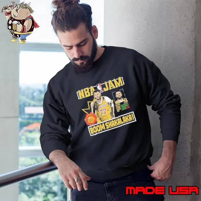 Luka Doncic Los Angeles Lakers NBA Jam boom shakalaka shirt