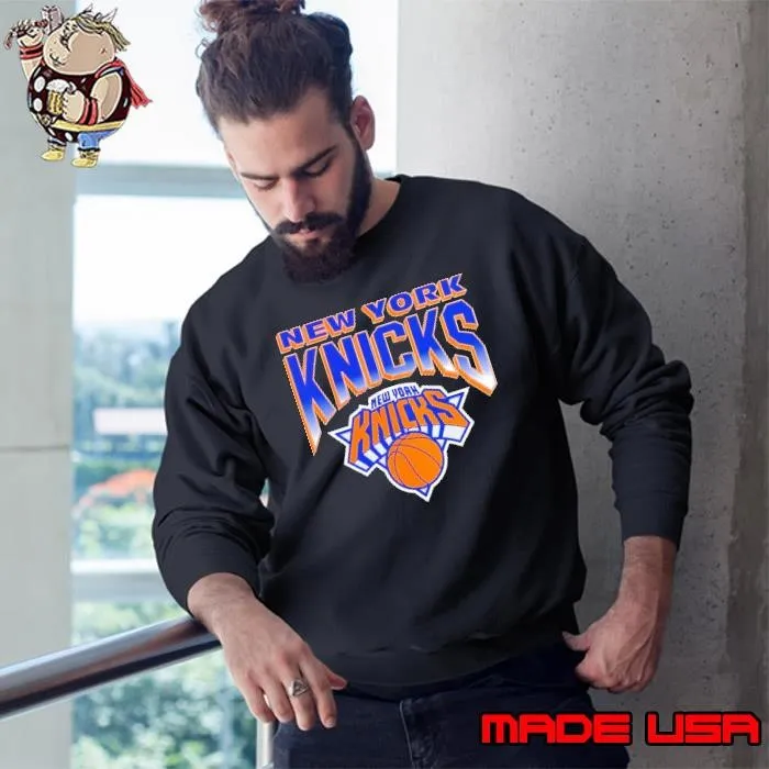 New York Knicks basketball block front logo Sweatshirt