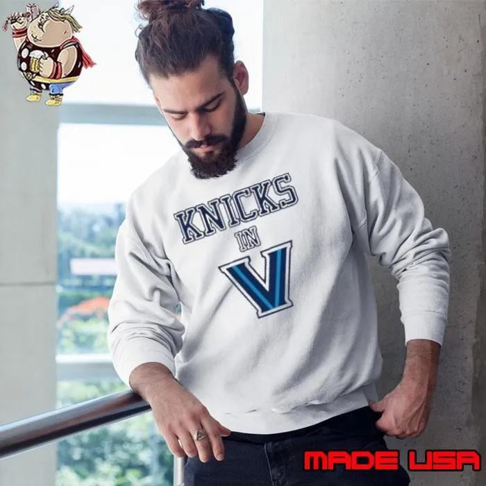 New York Knicks in Villanova Wildcats V logo shirt