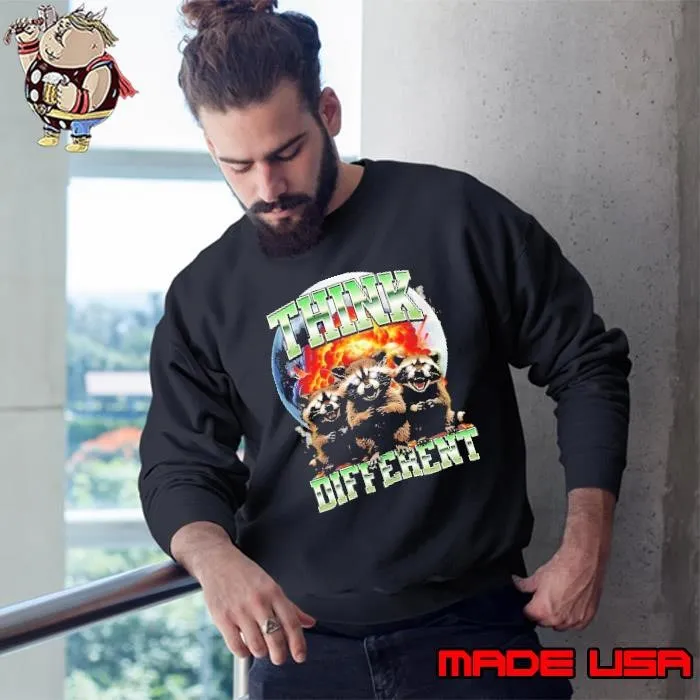 Raccoon think different moon Sweatshirt