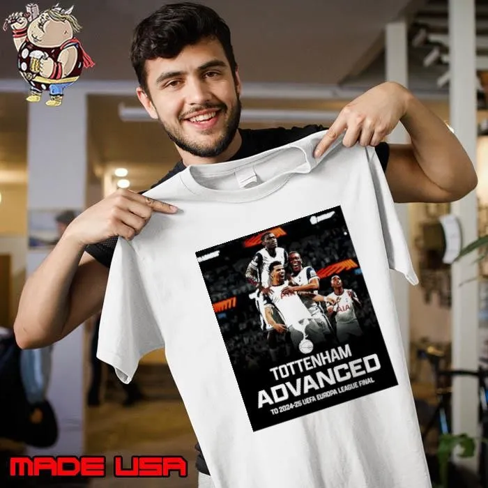 Tottenham advanced to 2024-25 UEFA Europa league final poster shirt
